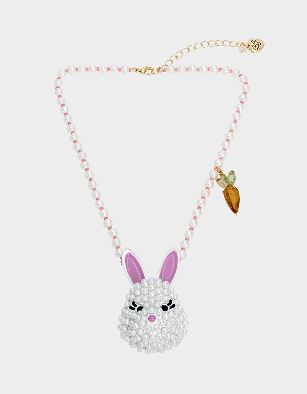 SOMEBUNNYS BABY BUNNY NECKLACE WHITE