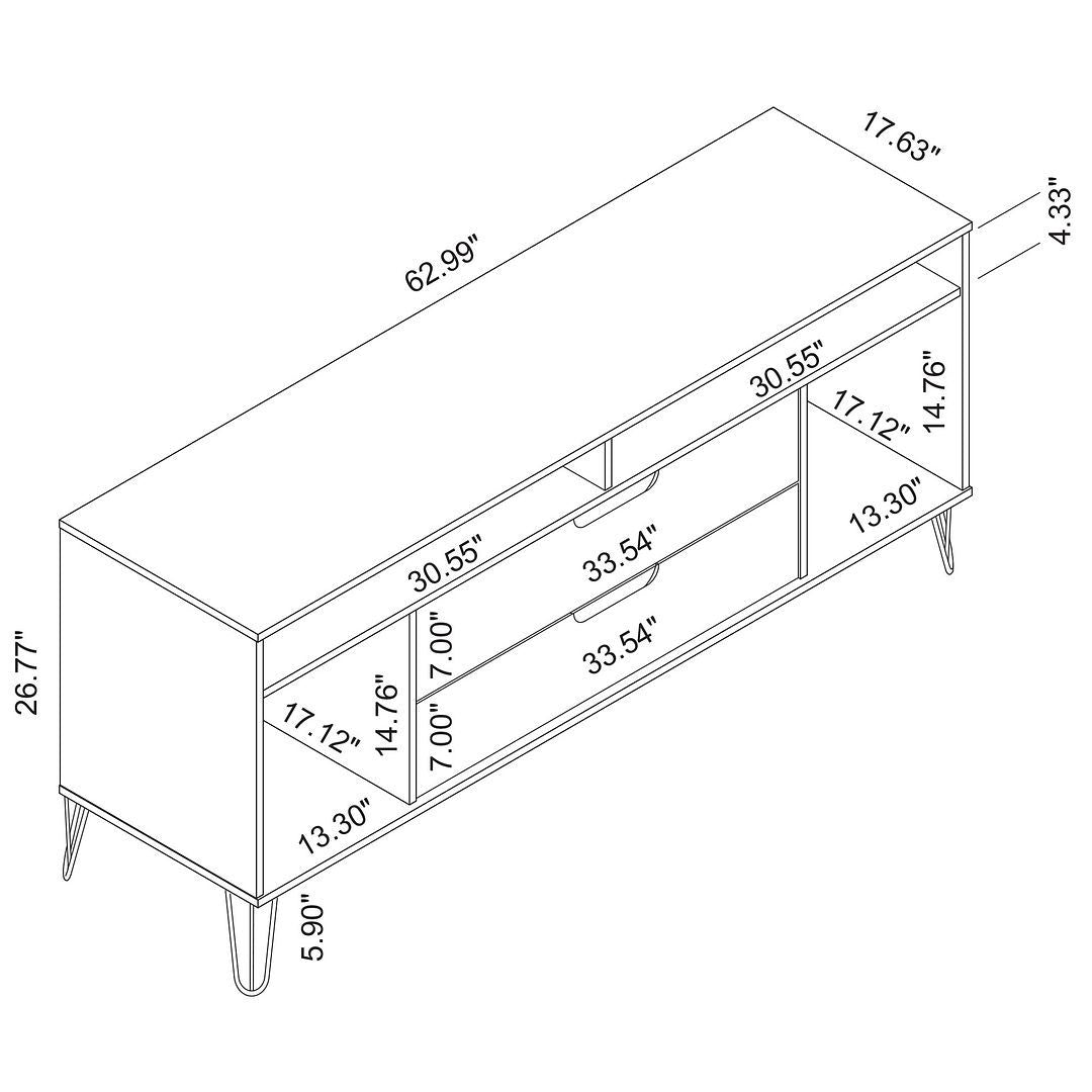 Rockefeller 4-Piece TV Stand Living Room Set