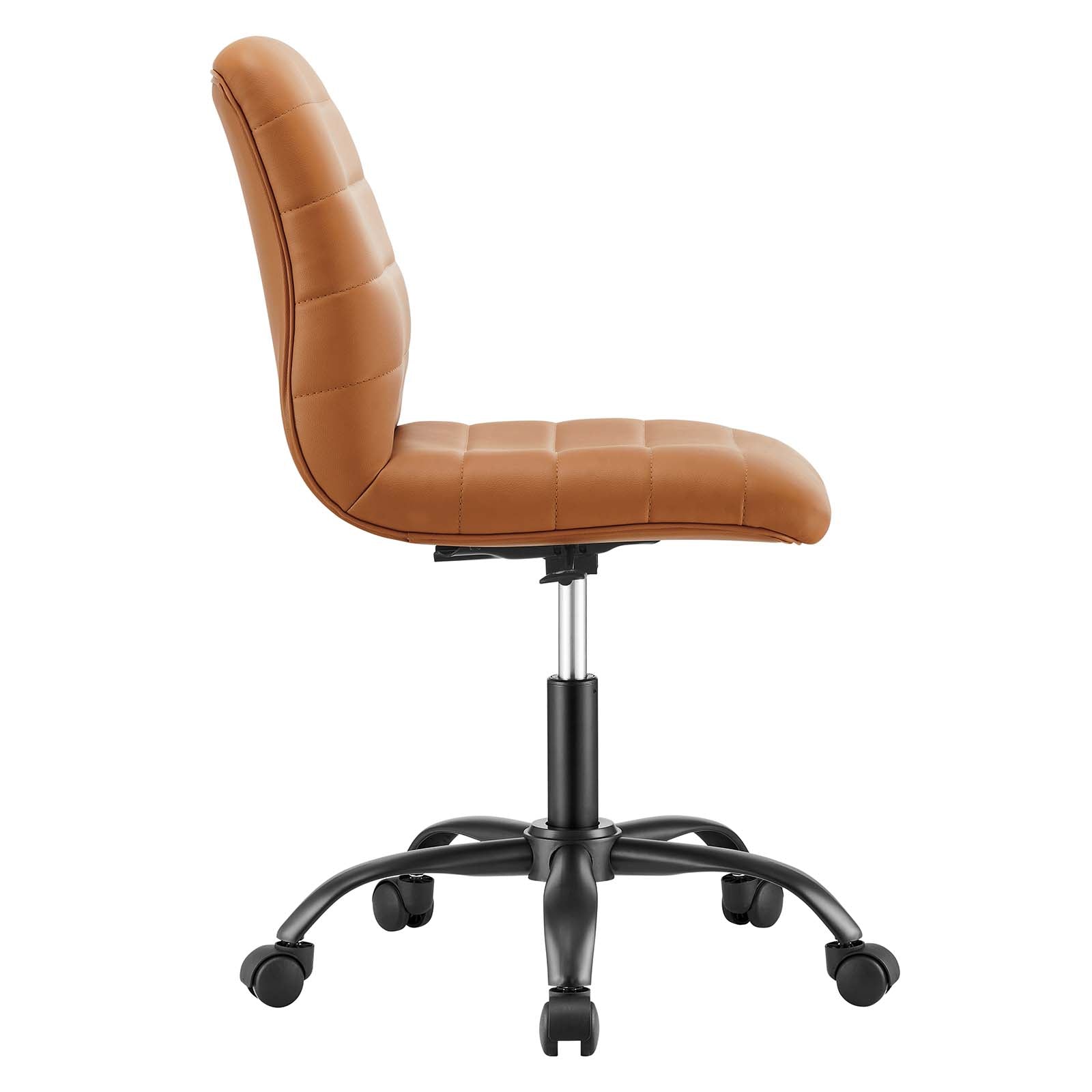 Ripple Armless Vegan Leather Office Chair