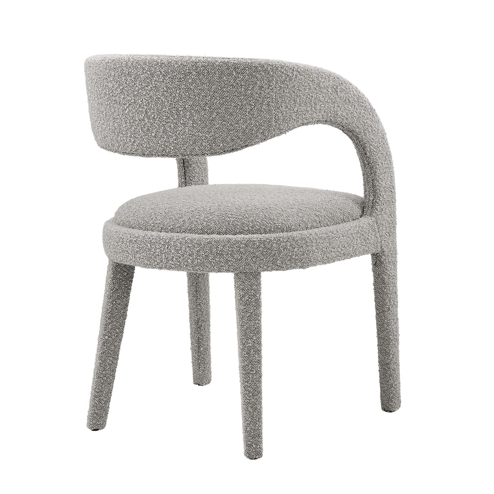 Pinnacle Boucle Upholstered Dining Chair Set of Two