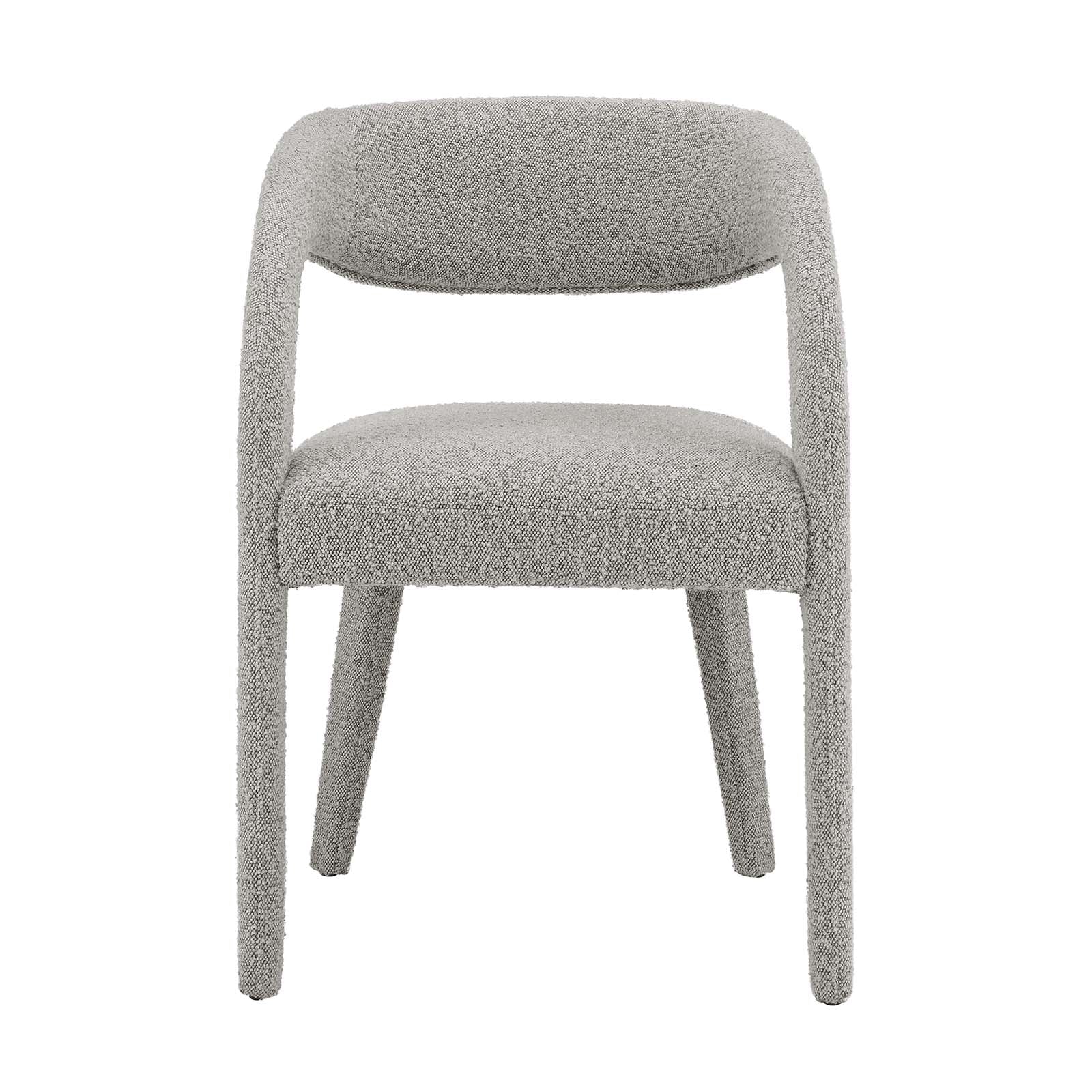 Pinnacle Boucle Upholstered Dining Chair Set of Two