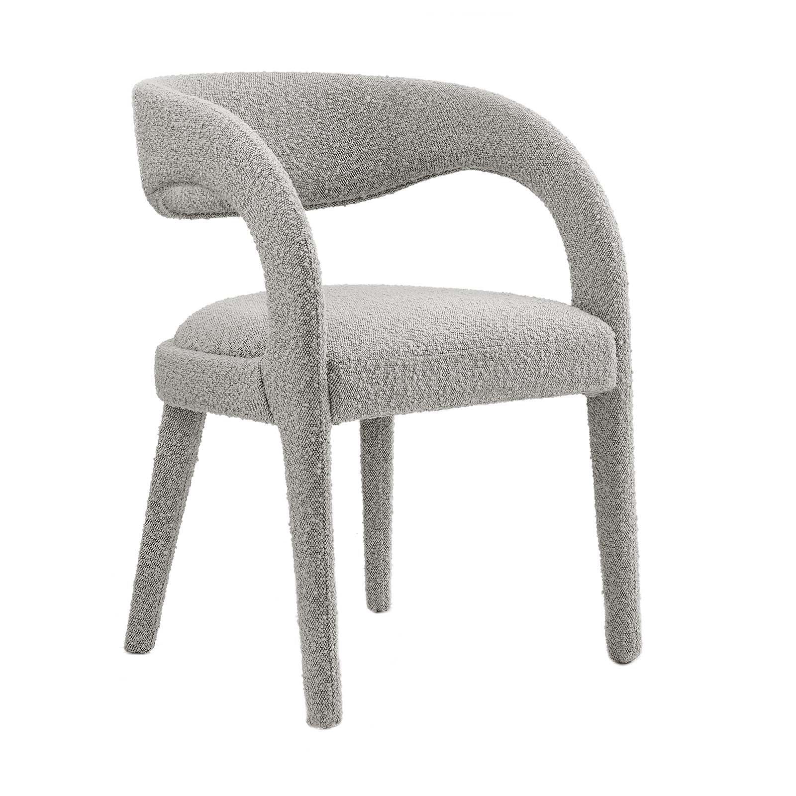 Pinnacle Boucle Upholstered Dining Chair Set of Two