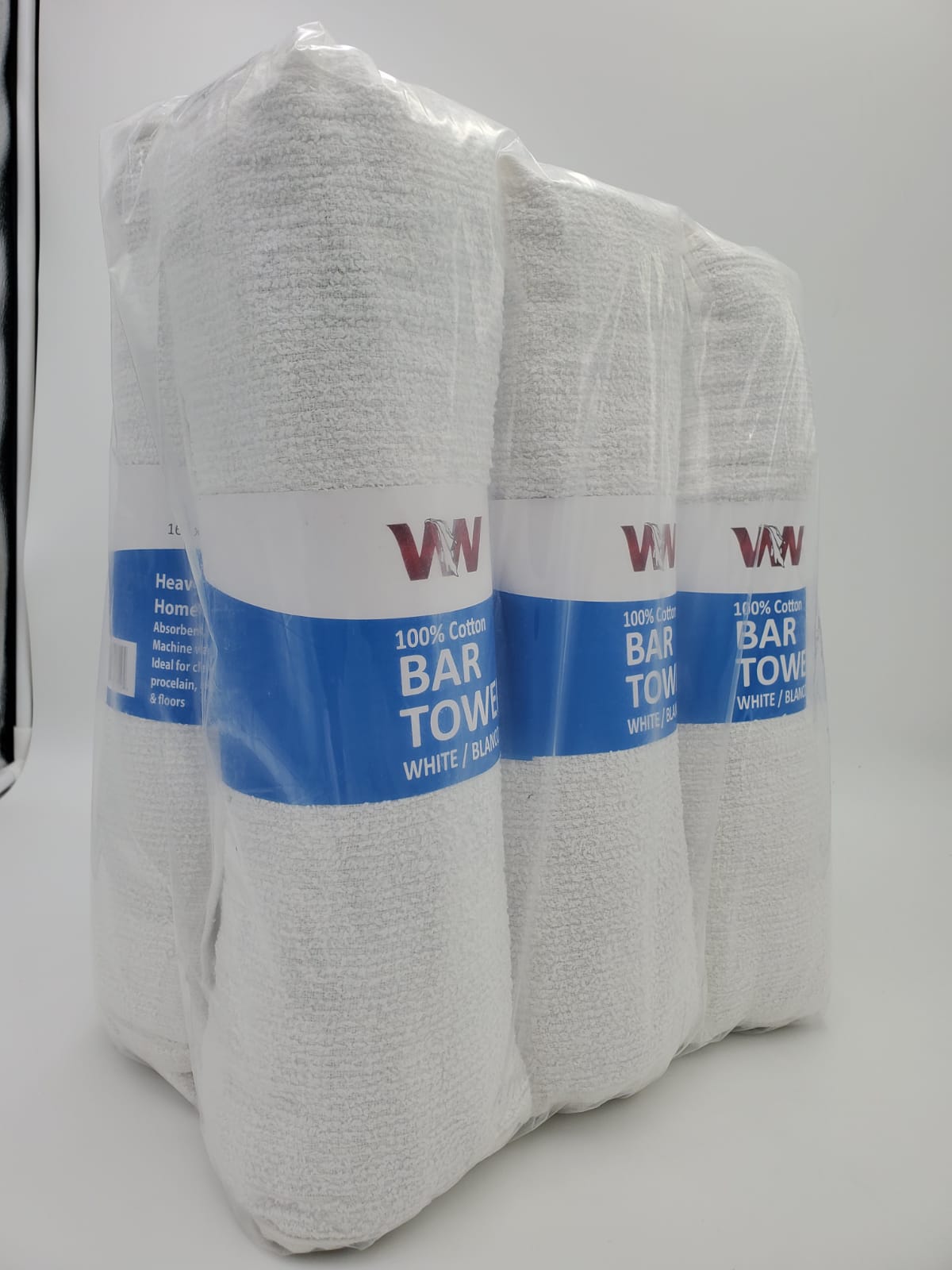 Terry Cotton Bar Towels - 6 Rolls of 12 (doz) Retail Packaging