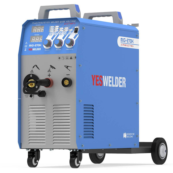 270Amp Wide Voltage Multi-Process Welder | MIG-270K Spool Gun Compatible Welder