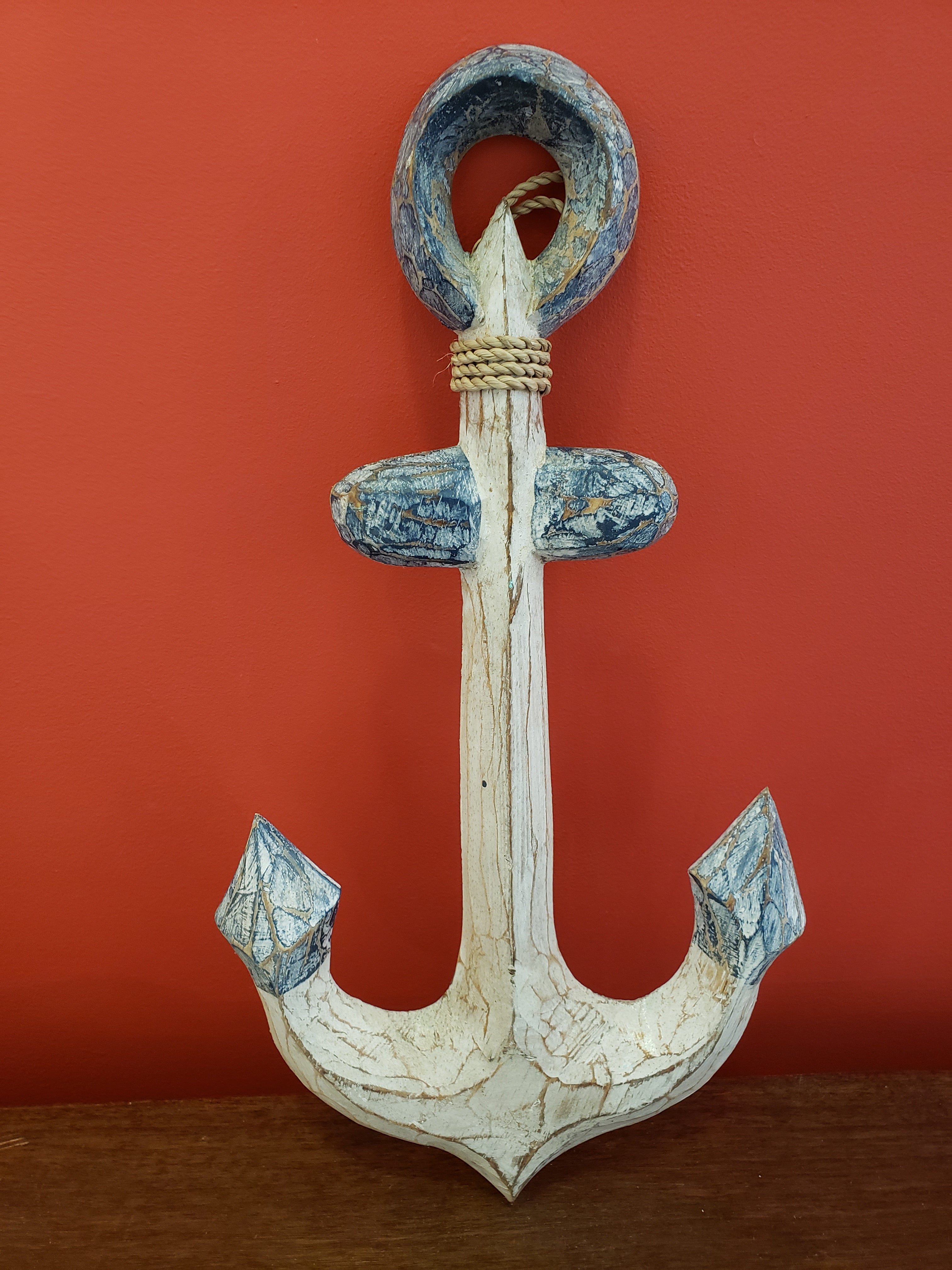 Wooden Anchor Wall Decor