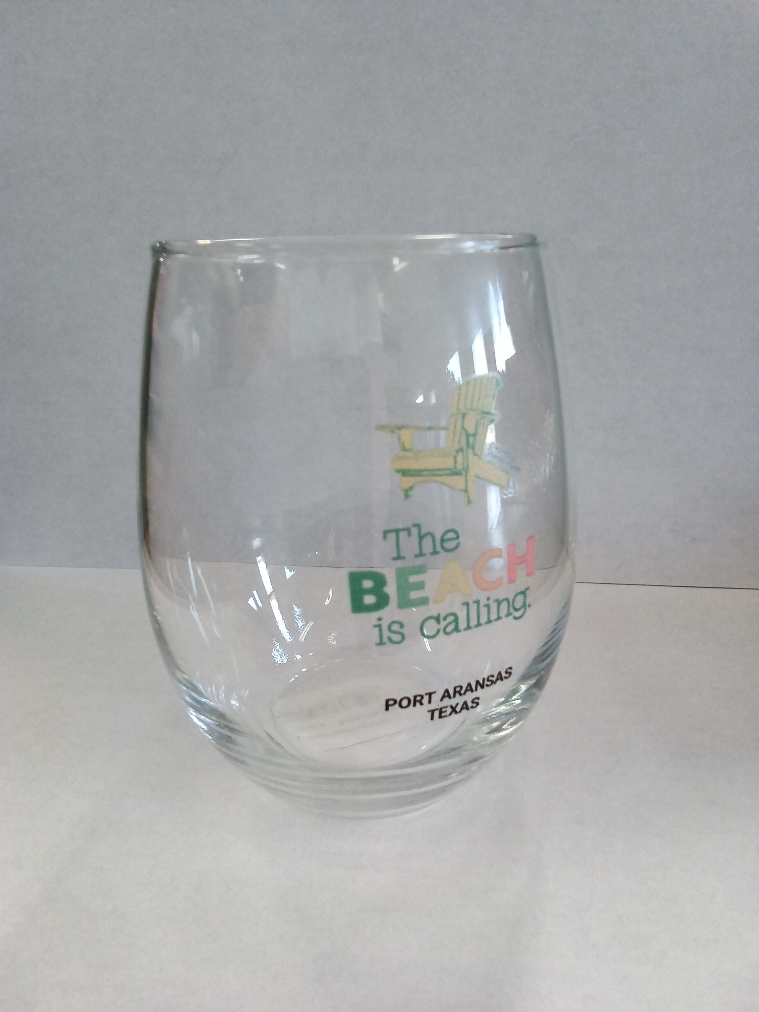 Port Aransas Stemless Wine Glass