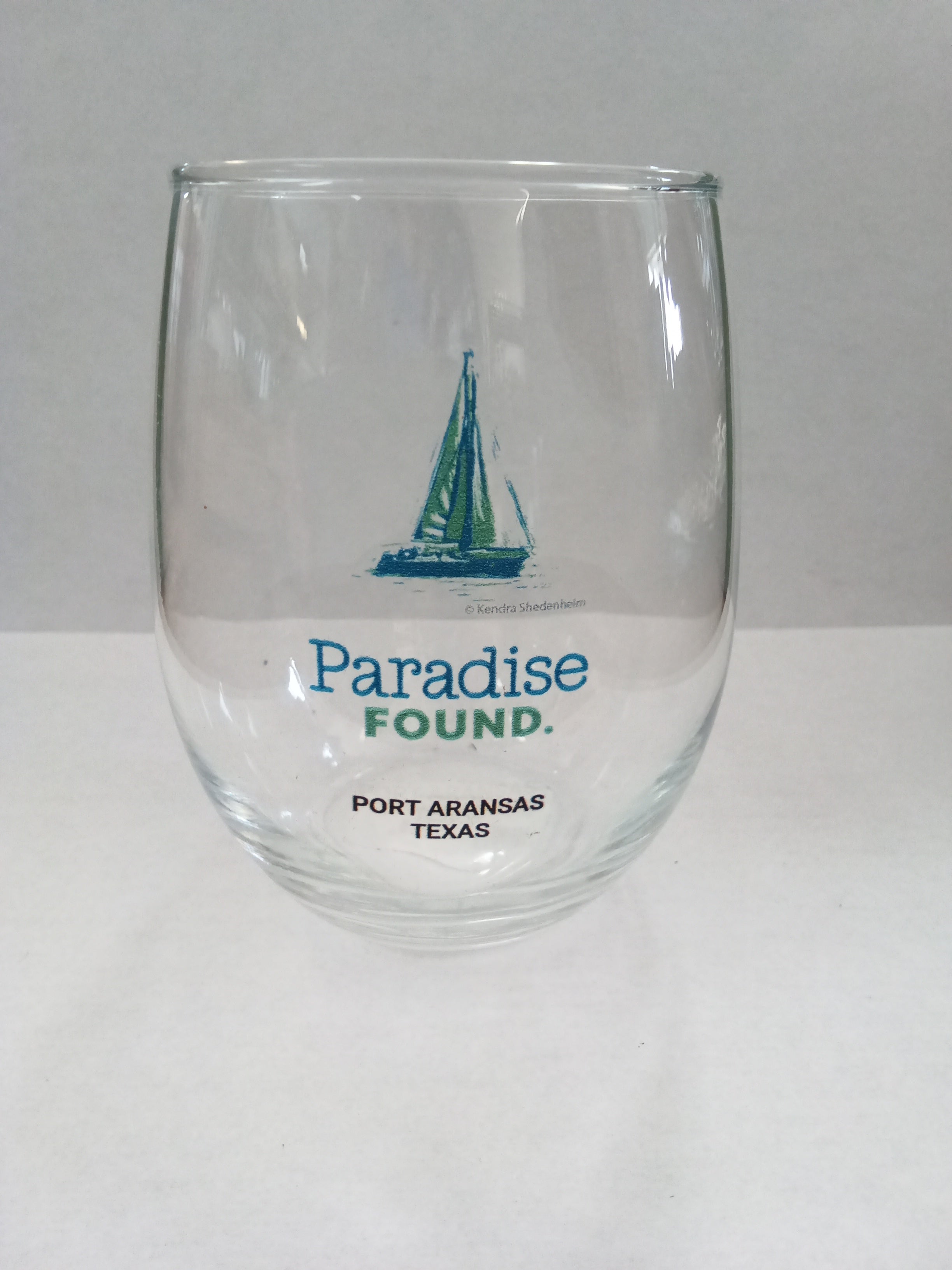 Port Aransas Stemless Wine Glass