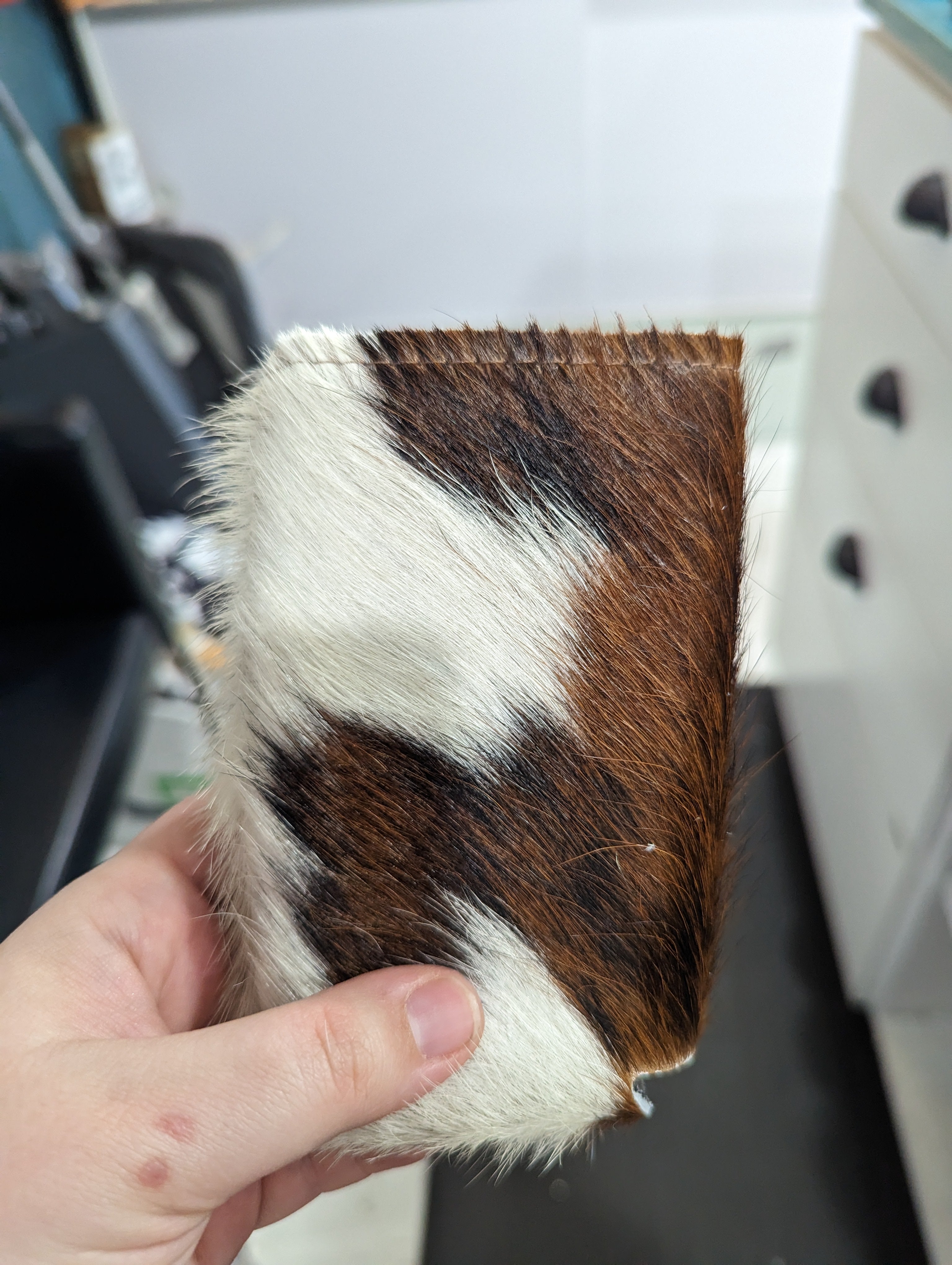 Skinny Can cowhide Koozies