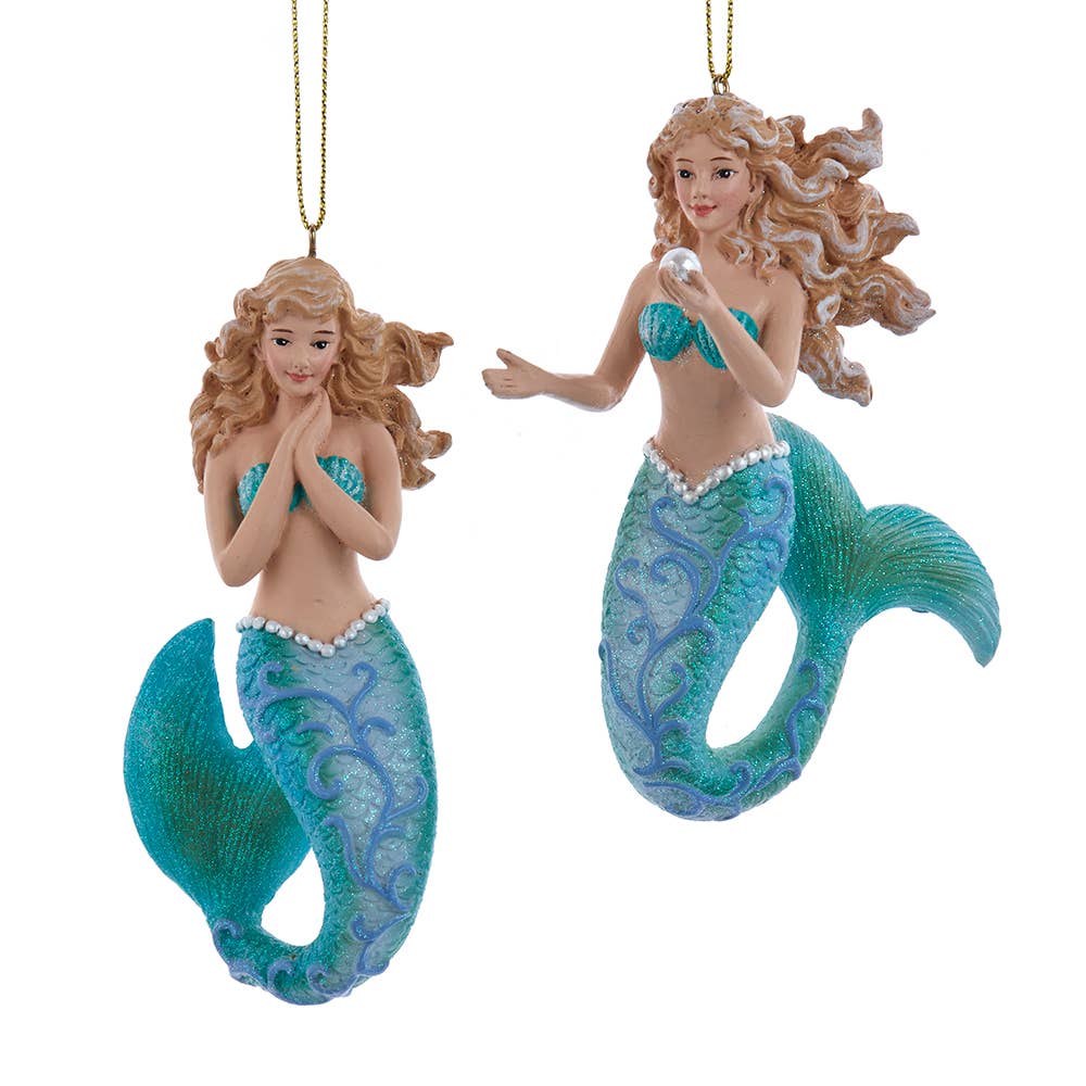 Blue-Green Under Sea Mermaid Ornament