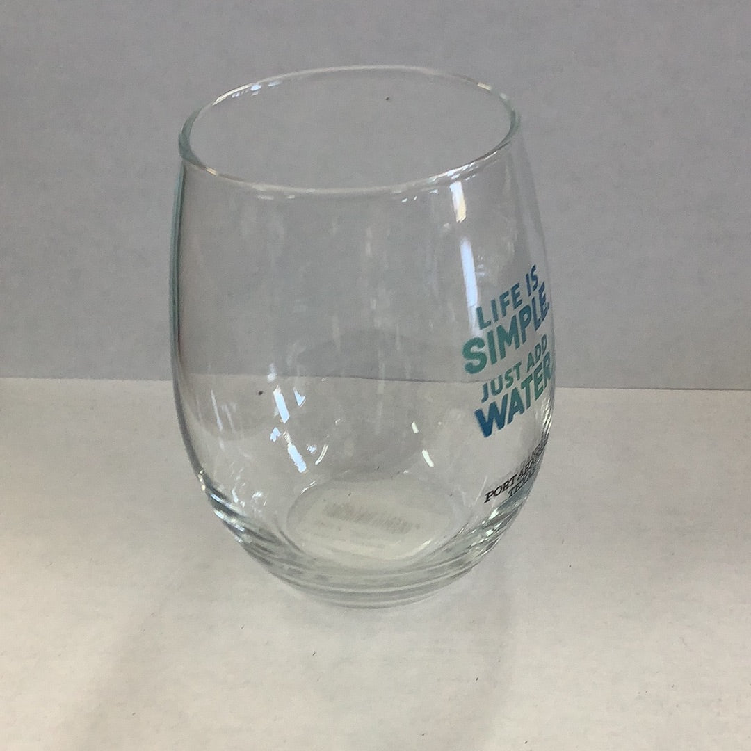 Port Aransas Stemless Wine Glass