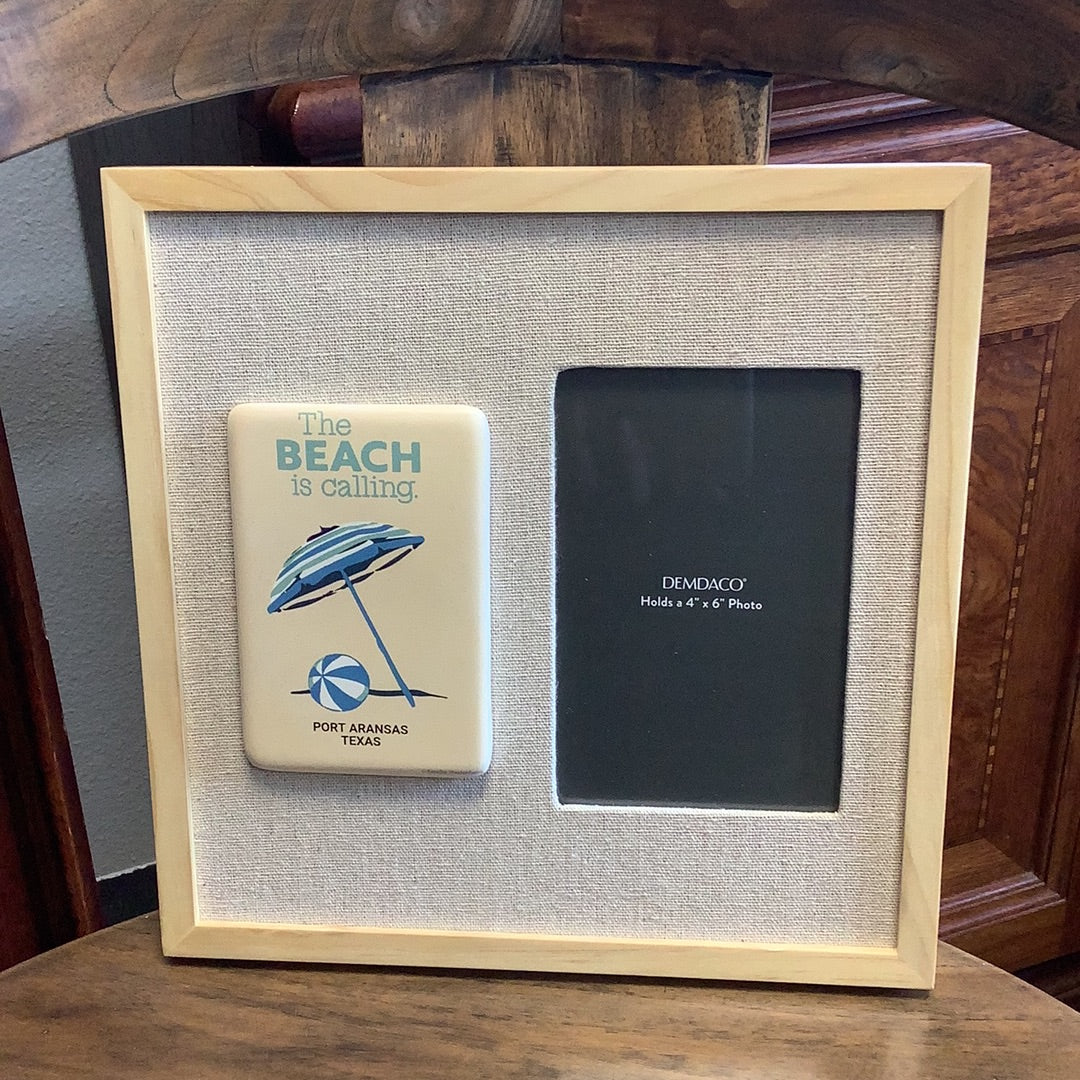 Port Aransas Picture Frame with Tile