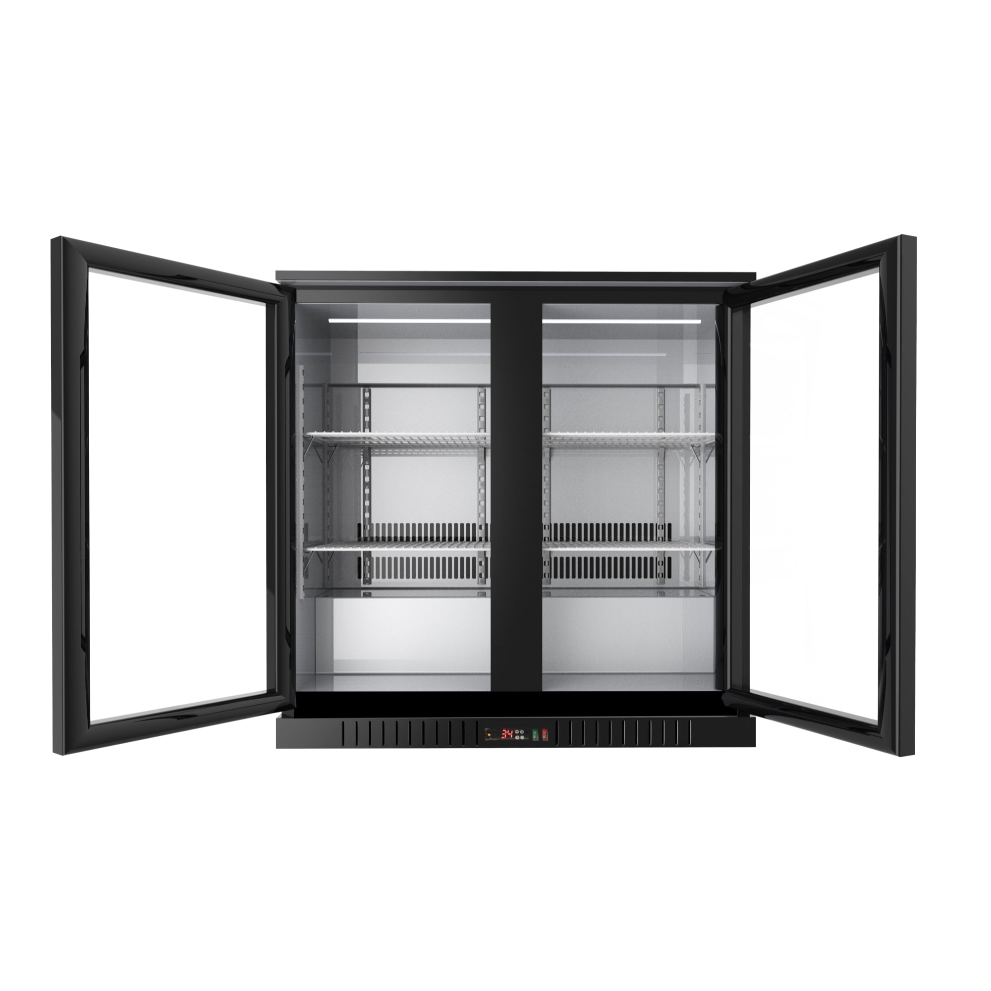 35 in. Two-Door Back Bar Refrigerator - 7.4 Cu Ft. BC-2DSW-BK