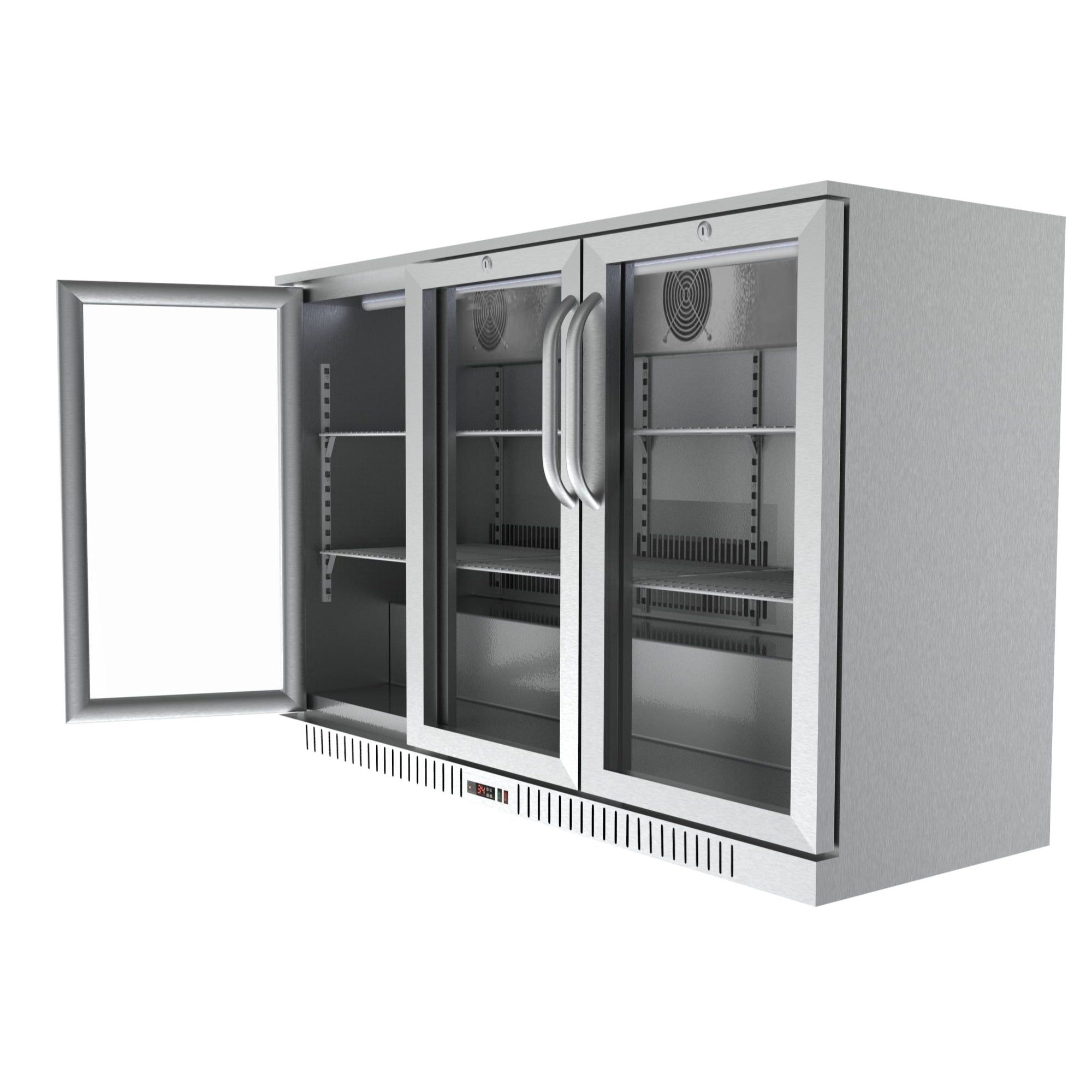 53 in. Three-Door Back Bar Refrigerator - 11 Cu Ft. BC-3DSW-SS