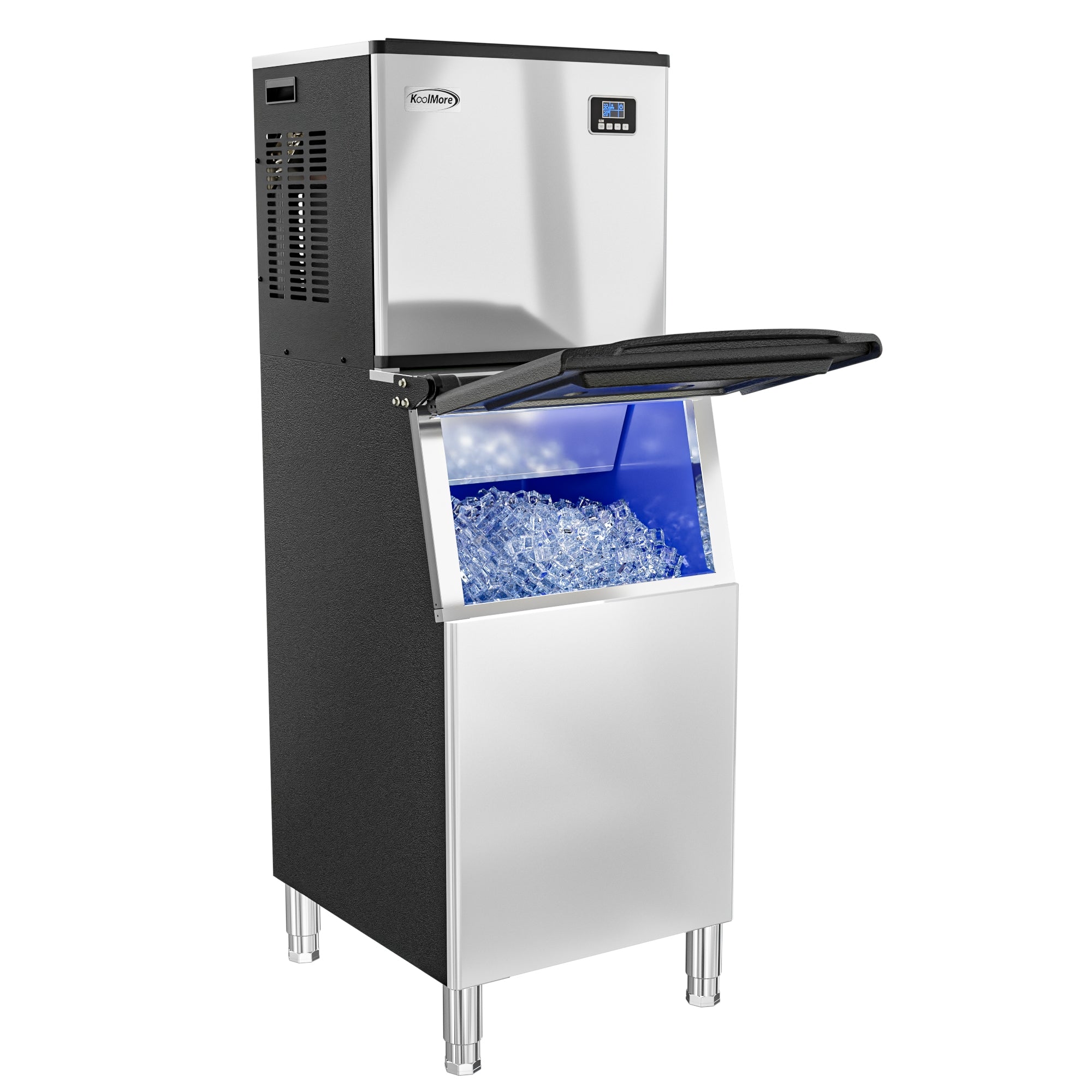 25 in. Stainless-Steel Commercial Ice Maker with Full Cube Production, 420 Lbs/24h KM-CIM-400