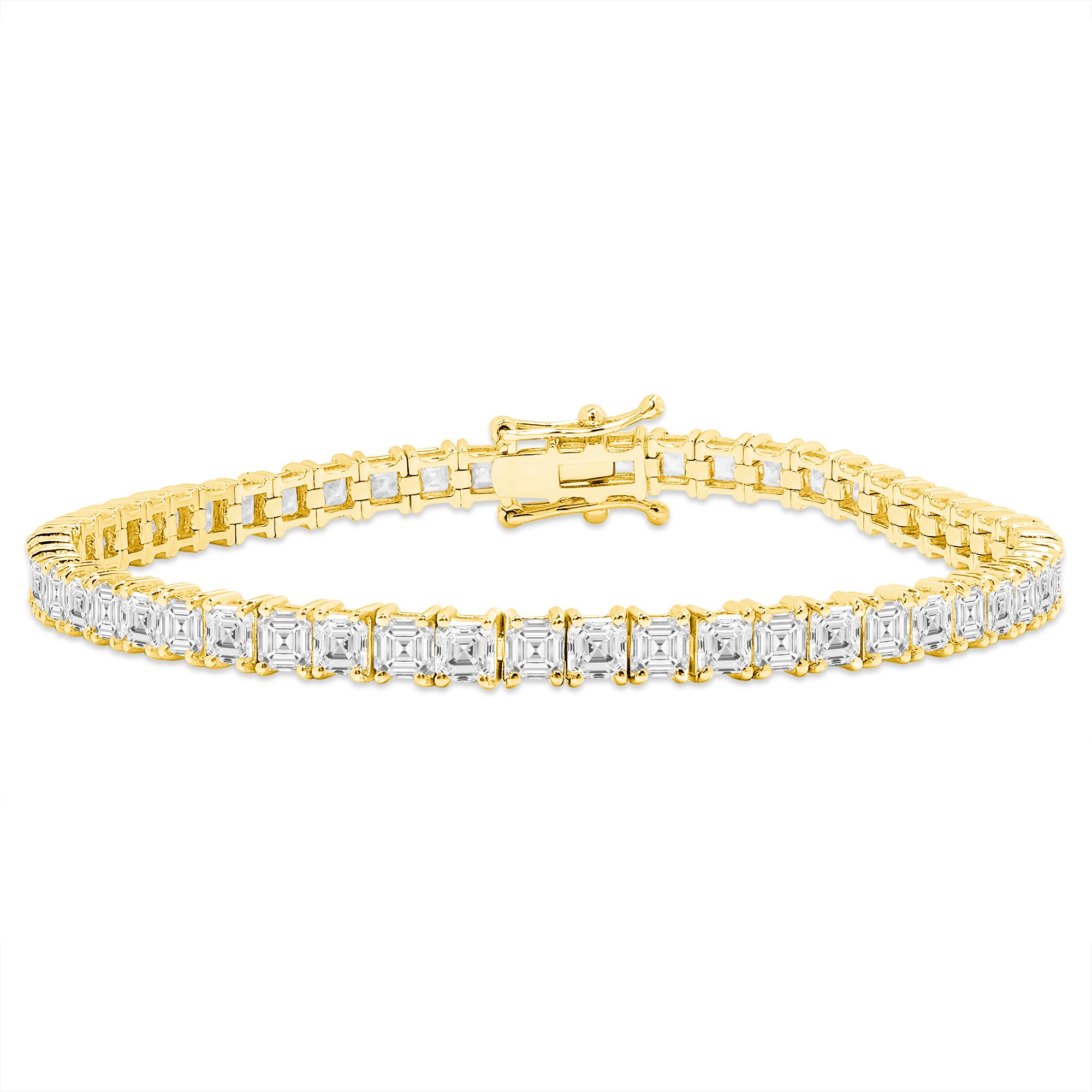 Natural Diamond Tennis Bracelet - Asscher Cut Diamonds