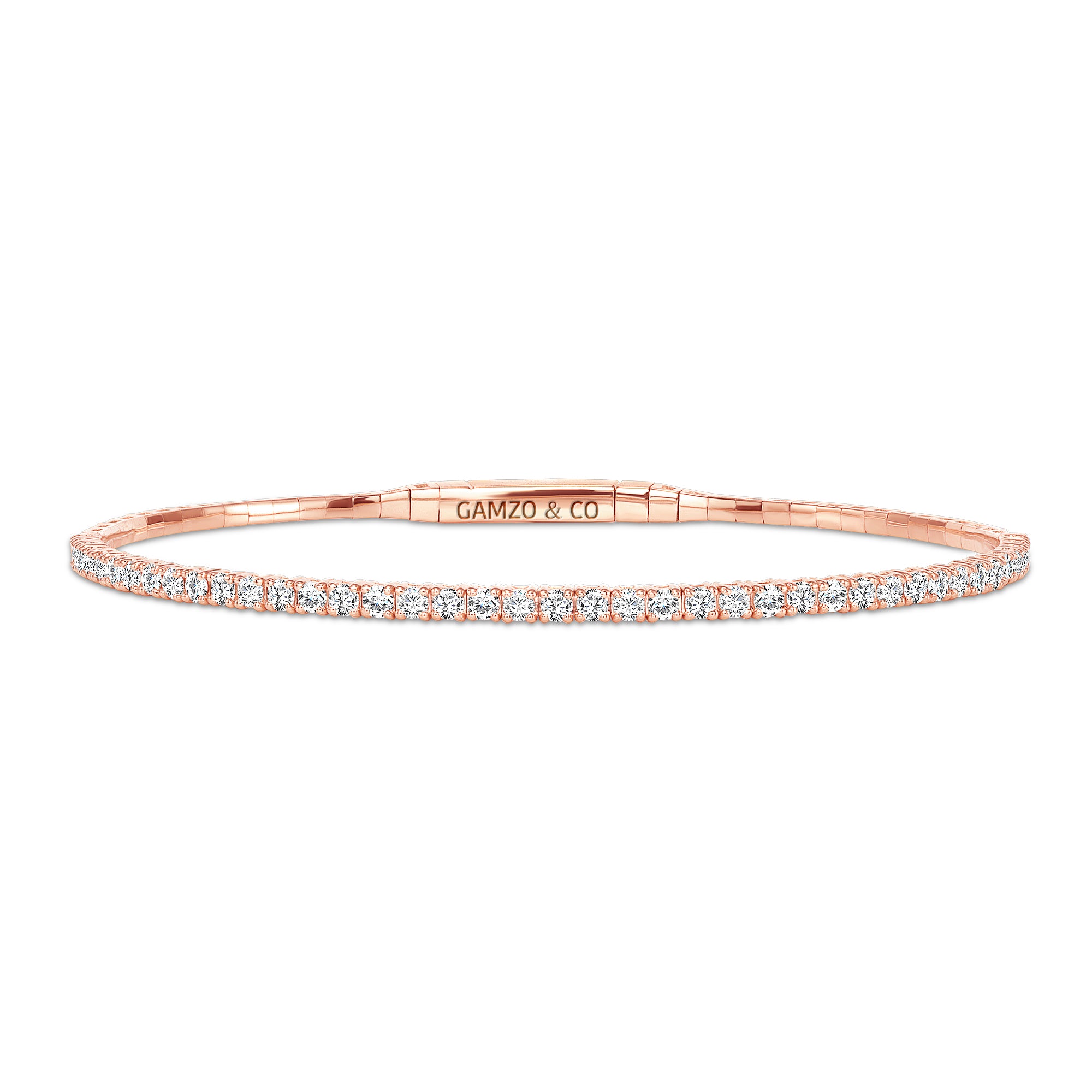 Diamond Bangle - Round Natural Diamond Bracelet