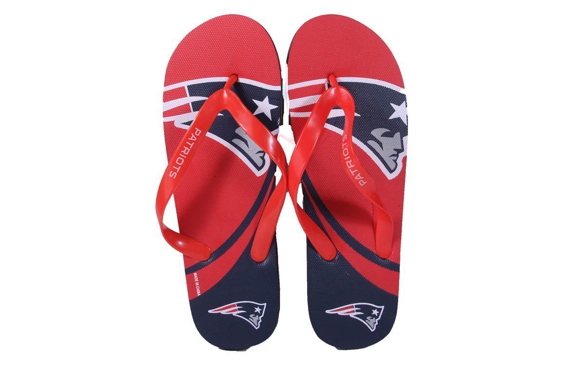 New England Patriots Big Logo Flip Flops