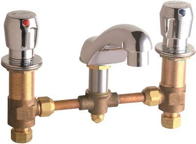 Chicago Concealed Hot And Cold Water Metering Sink Faucet Lead Free