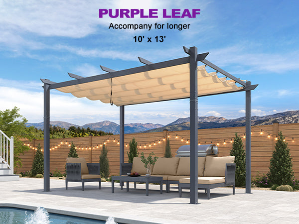 PURPLE LEAF Retractable Pergola