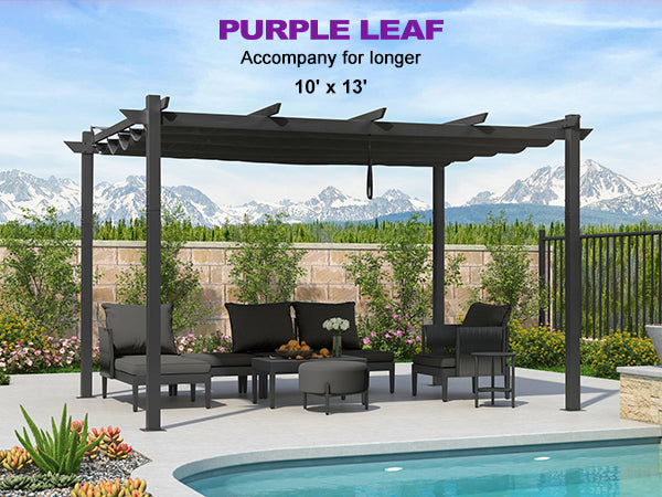 PURPLE LEAF Retractable Pergola