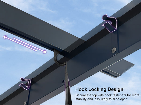 PURPLE LEAF Retractable Pergola