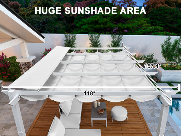 PURPLE LEAF Retractable Pergola