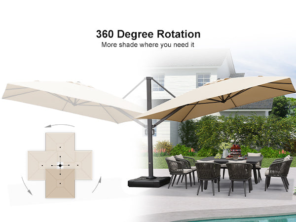 PURPLE-LEAF-Patio Sydney Style Umbrella-360-Degree-Rotation