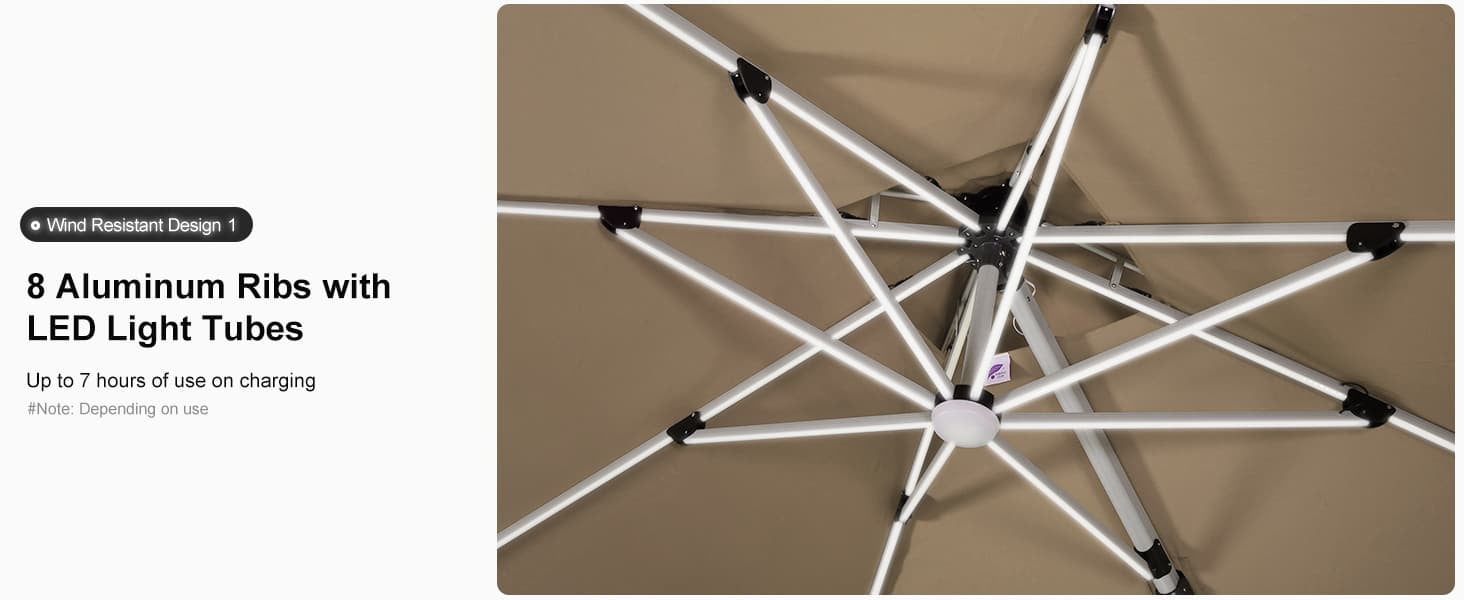 PURPLE-LEAF-Eight-Auminum-Umbrella-Ribs