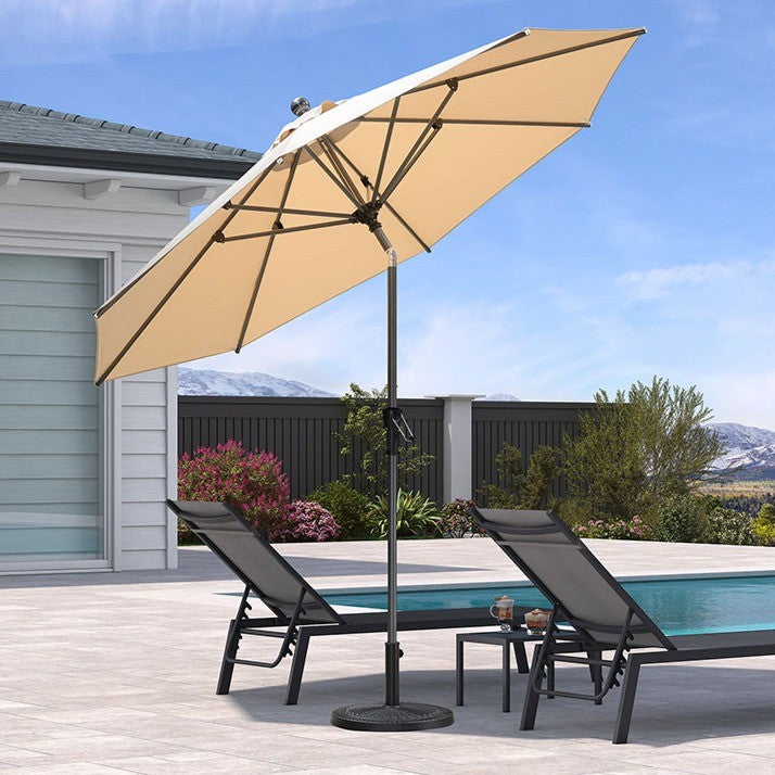 PURPLE LEAF Crank and Tilt Table Umbrella Outdoor Patio Market Umbrella with Visible Hand Crank System