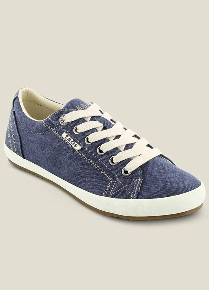 Star in Blue Washed Canvas by Taos Footwear