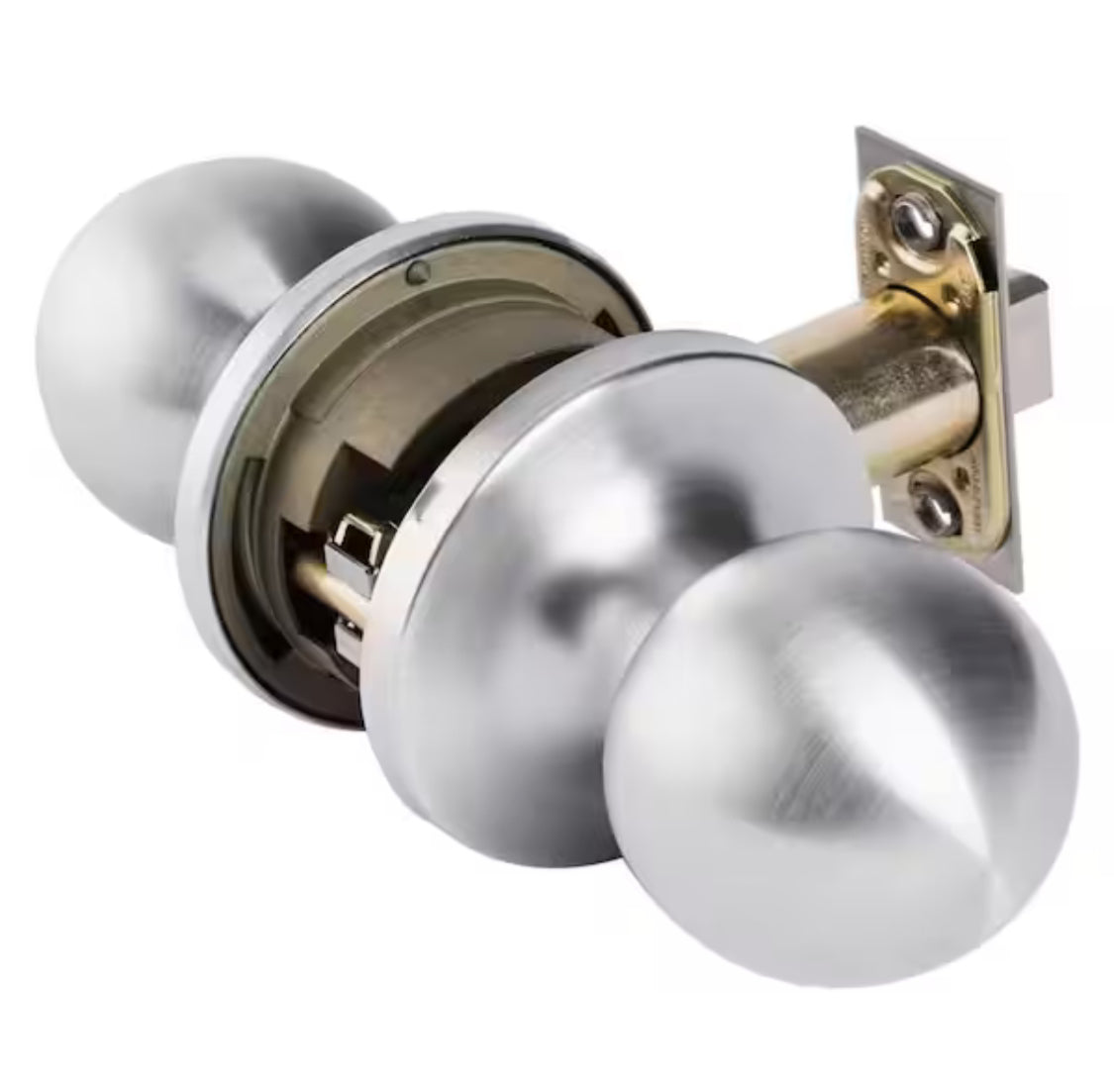 Universal Hardware Light Duty Commercial Passage (Hall/Closet) Knob, UL 3-Hr Fire ANSI Grade 2, Satin Chrome Finish