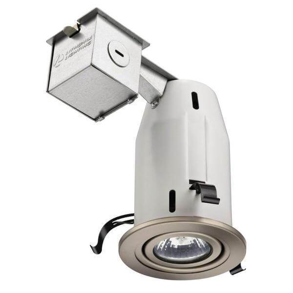 Lithonia Lighting 3 in. GU10 Nickel Gimbal Recessed Kit Damaged Box