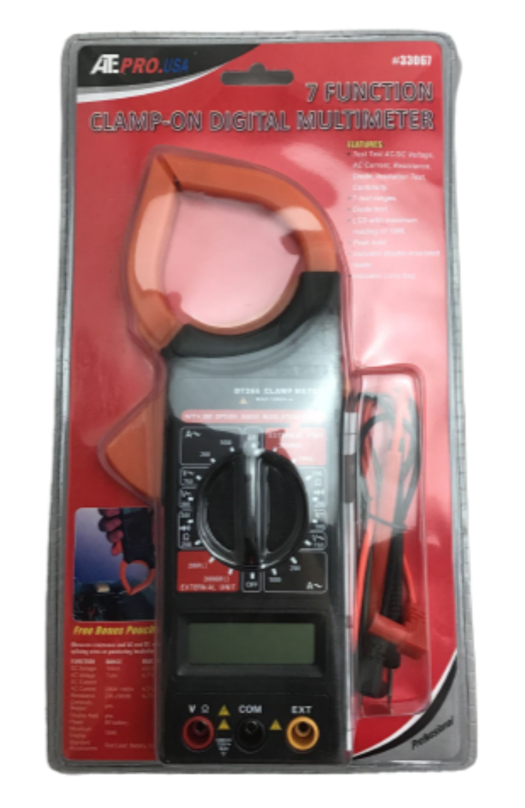 ATE Pro 7 Function Clamp On Digital Multimeter