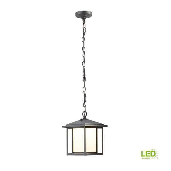 Home Decorators Collection Black Outdoor Dusk to Dawn Hanging Lantern Damaged Box