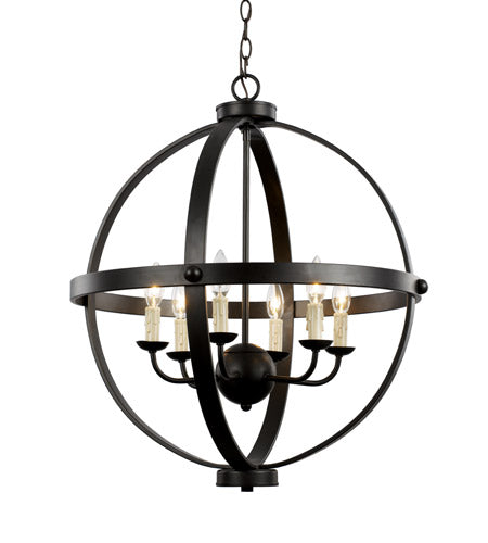 Trans Globe Rubbed Oil Bronze Chandelier Damaged Box