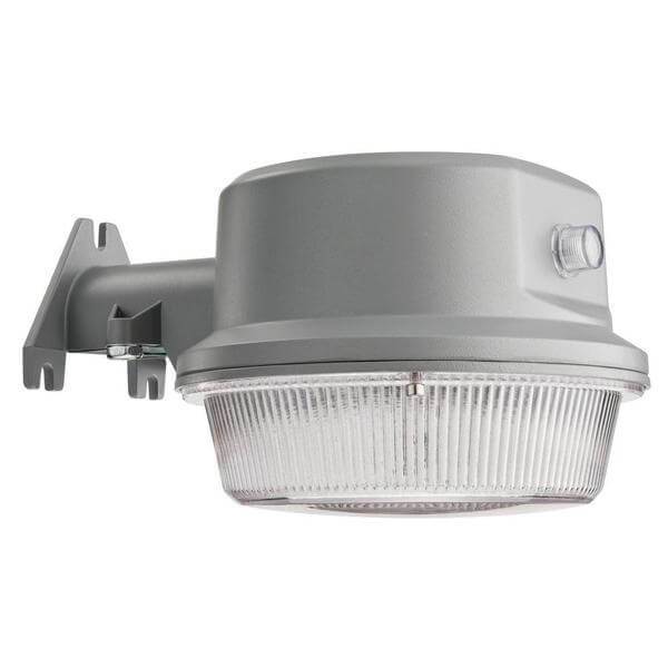 Lithonia Lighting Gray Outdoor Integrated LED 4000K Area Light with Dusk to Dawn Photocell Damaged Box