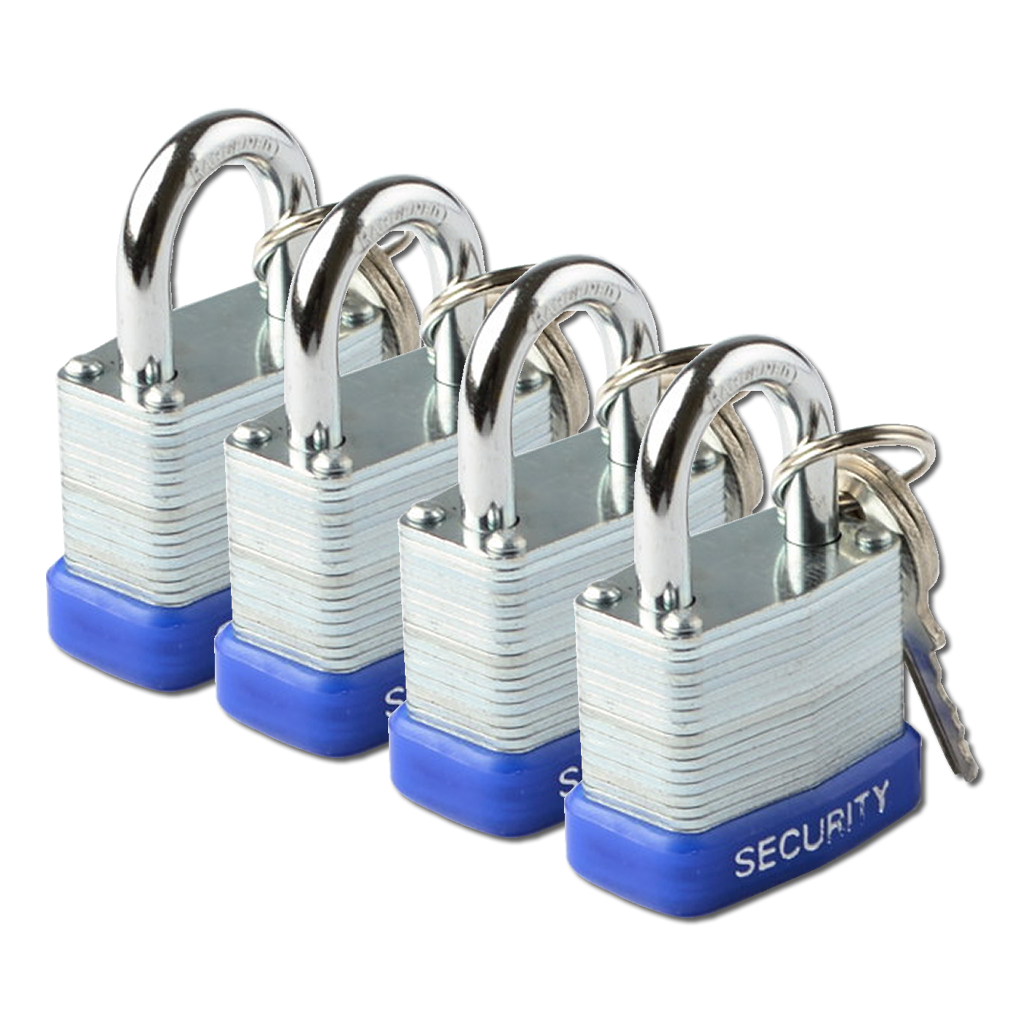 4 Piece 30mm Laminated Padlocks