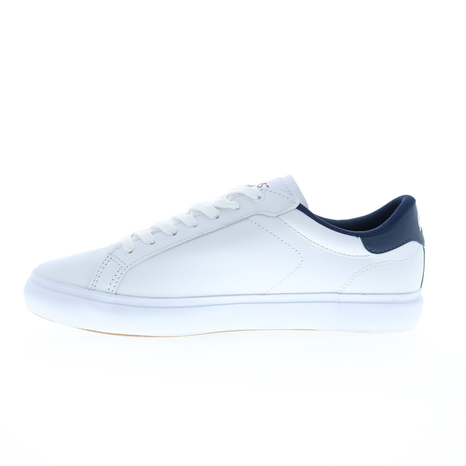 Lacoste Powercourt Tri 22 1 SMA Mens White Leather Lifestyle Sneakers Shoes