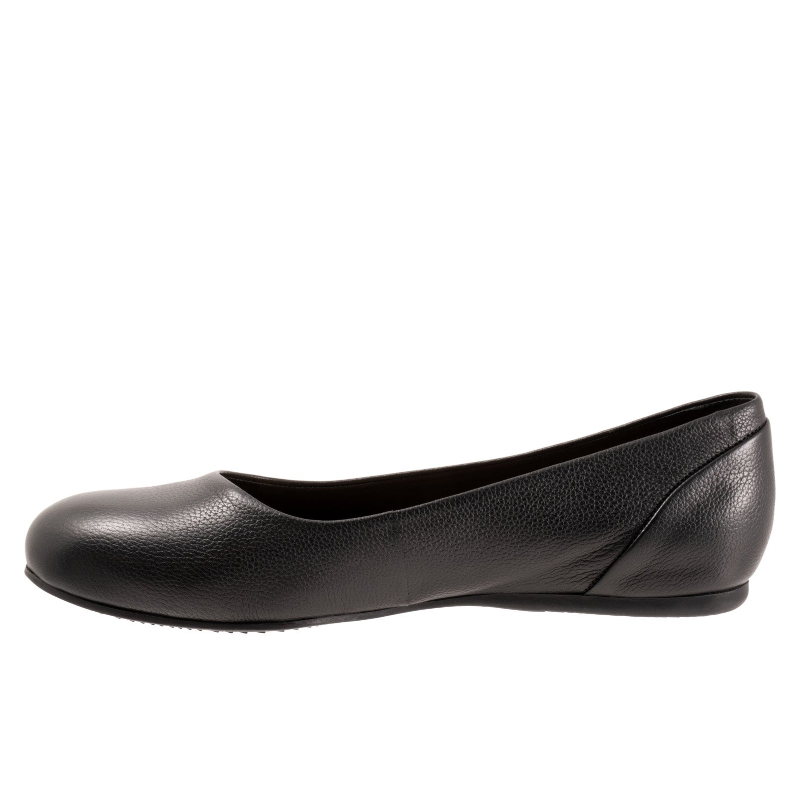 Softwalk Sonoma S1862-013 Womens Black Leather Slip On Ballet Flats Shoes