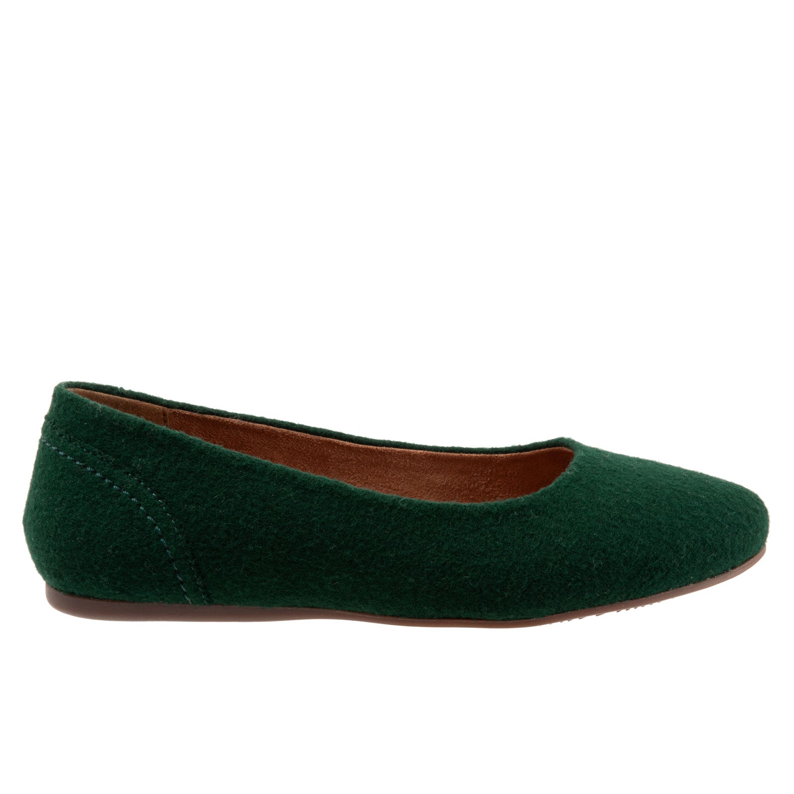 Softwalk Shiraz S2160-335 Womens Green Suede Slip On Ballet Flats Shoes