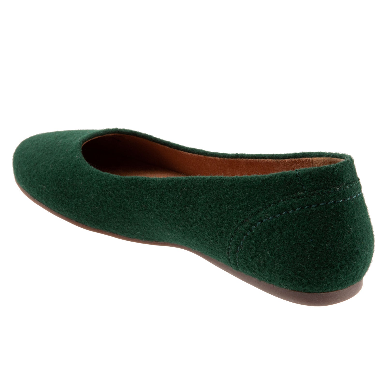 Softwalk Shiraz S2160-335 Womens Green Suede Slip On Ballet Flats Shoes