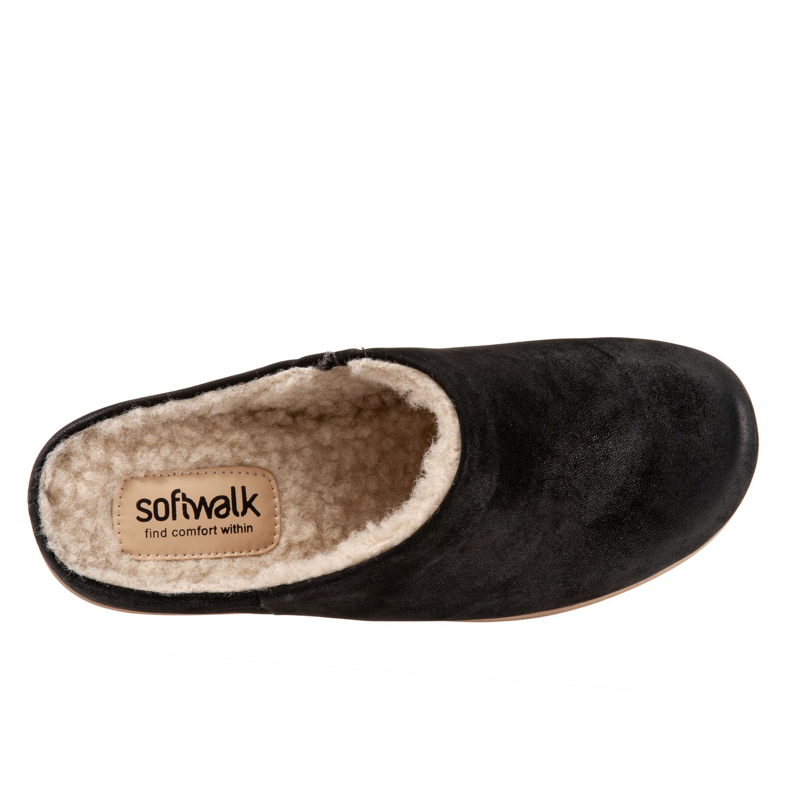 Softwalk Madison Plush S2268-004 Womens Black Narrow Clog Sandals Shoes