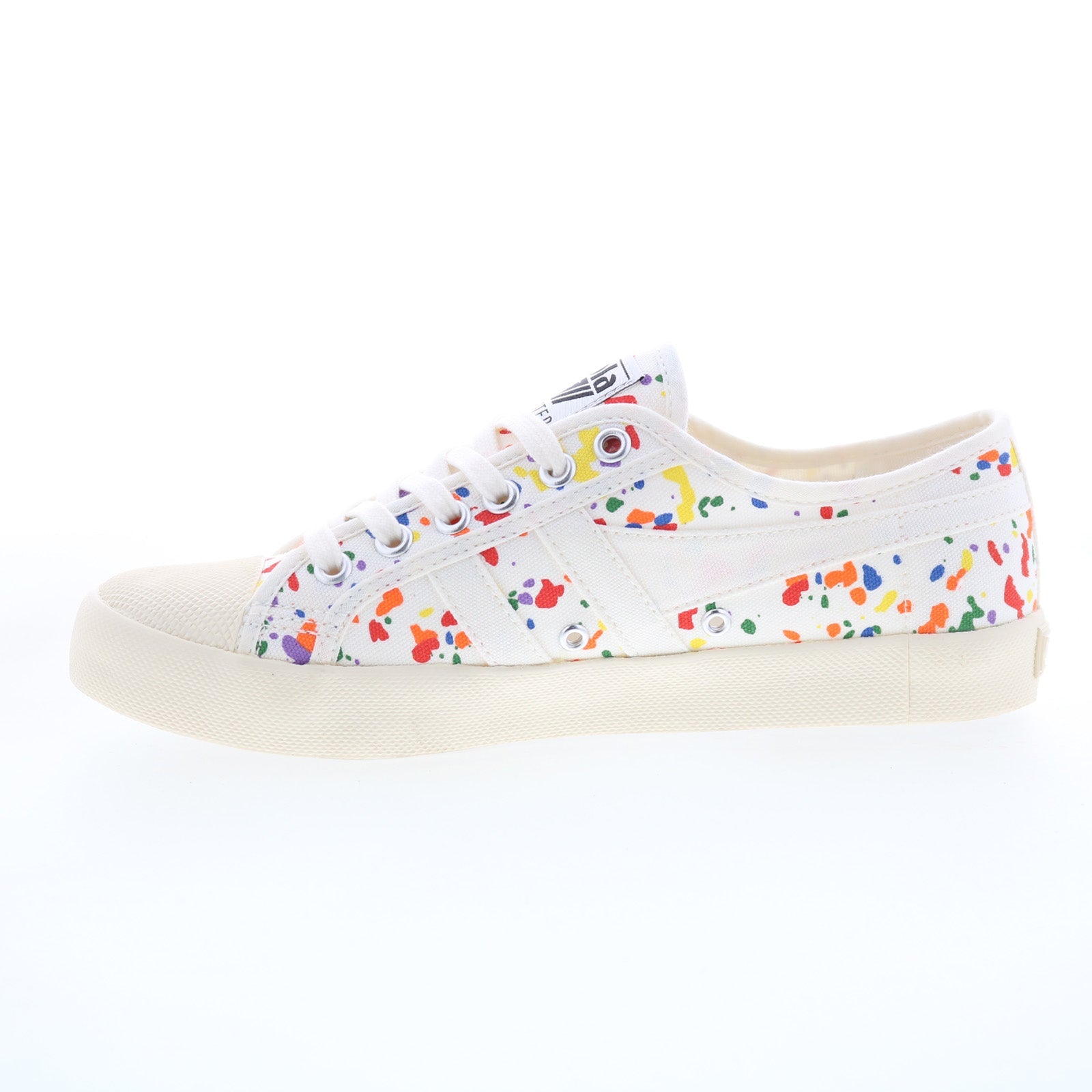 Gola Coaster Splatter CLB014 Womens Beige Canvas Lifestyle Sneakers Shoes