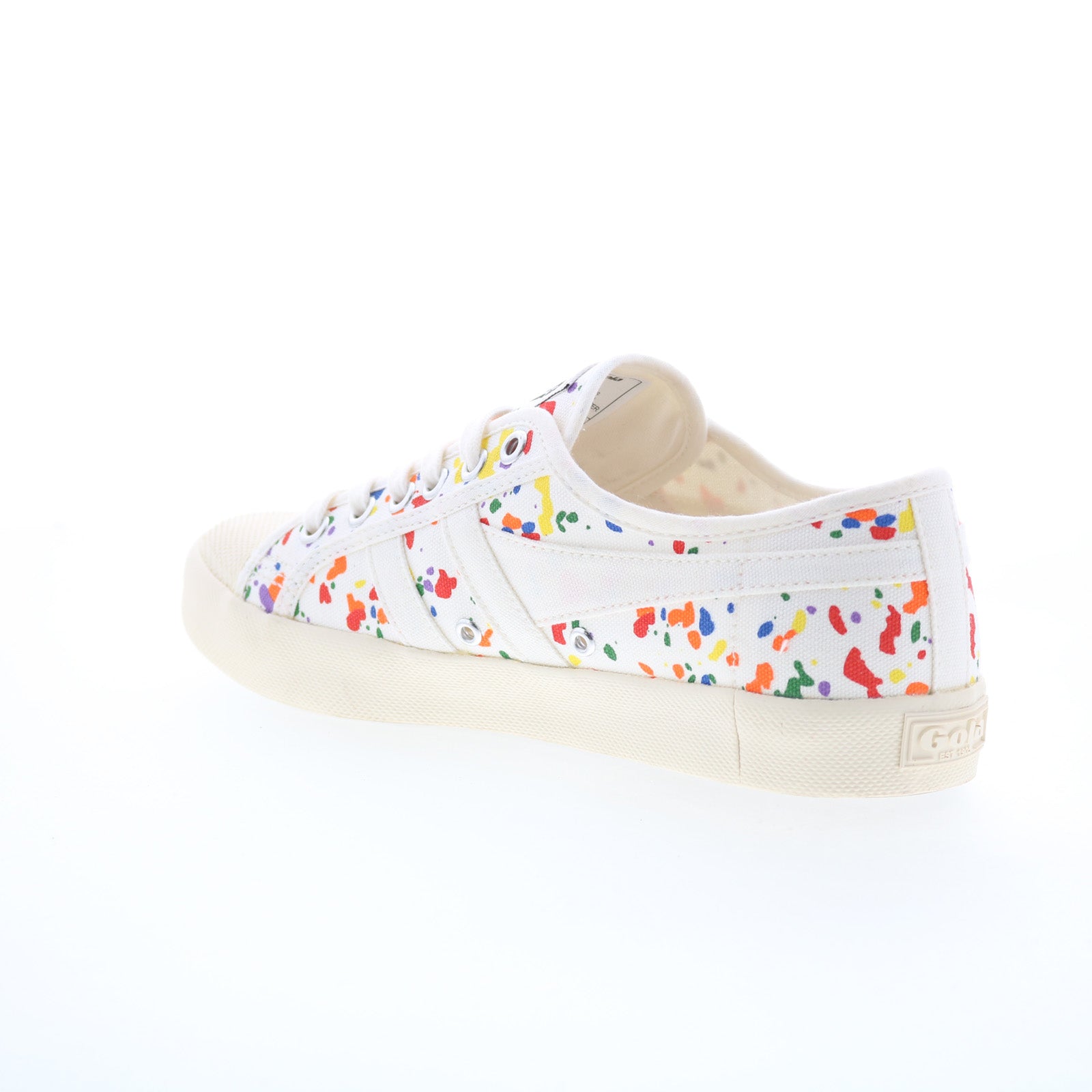 Gola Coaster Splatter CLB014 Womens Beige Canvas Lifestyle Sneakers Shoes