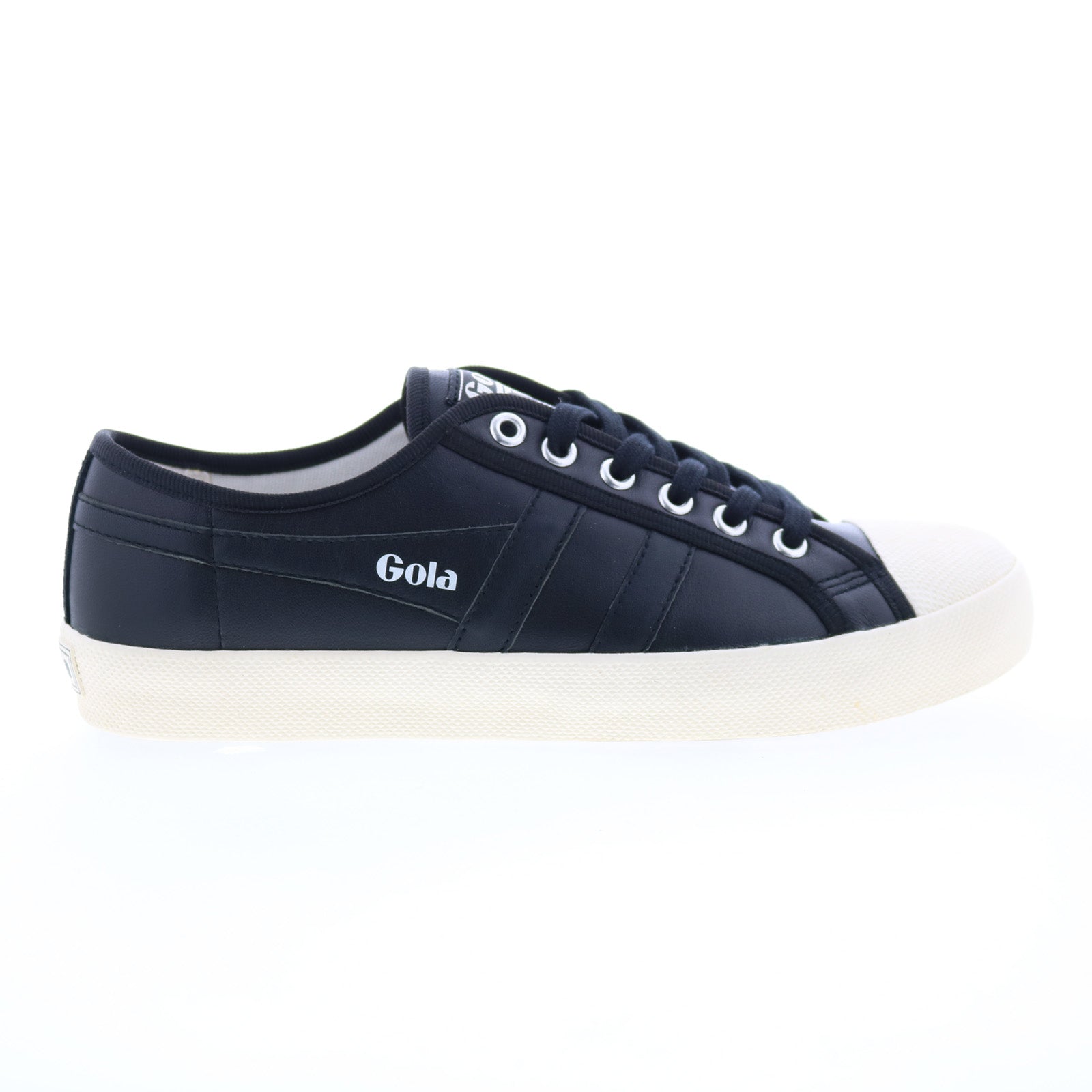 Gola Coaster Leather CLA309 Womens Black Leather Lifestyle Sneakers Shoes