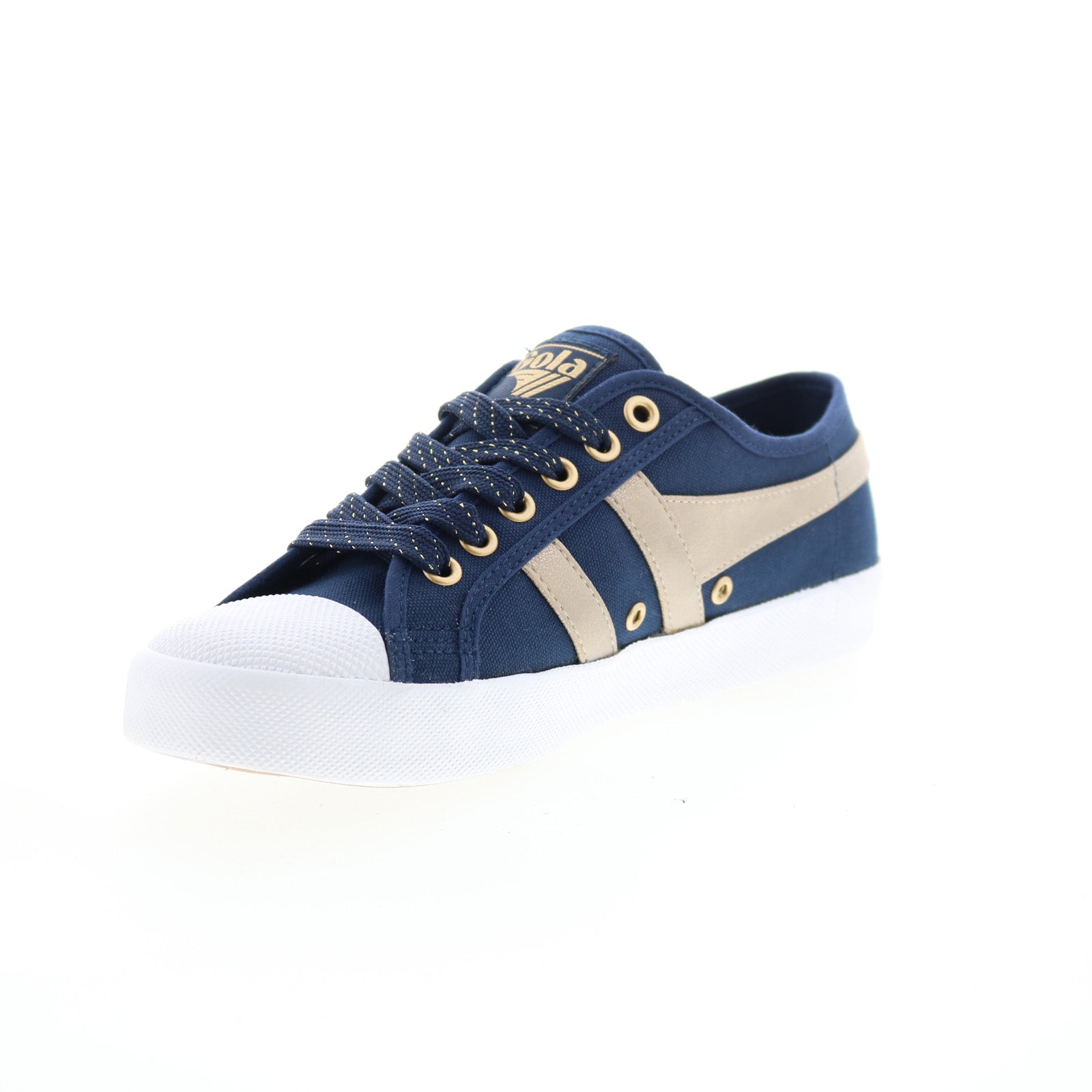 Gola Coaster CLA561 Womens Blue Canvas Lace Up Lifestyle Sneakers Shoes