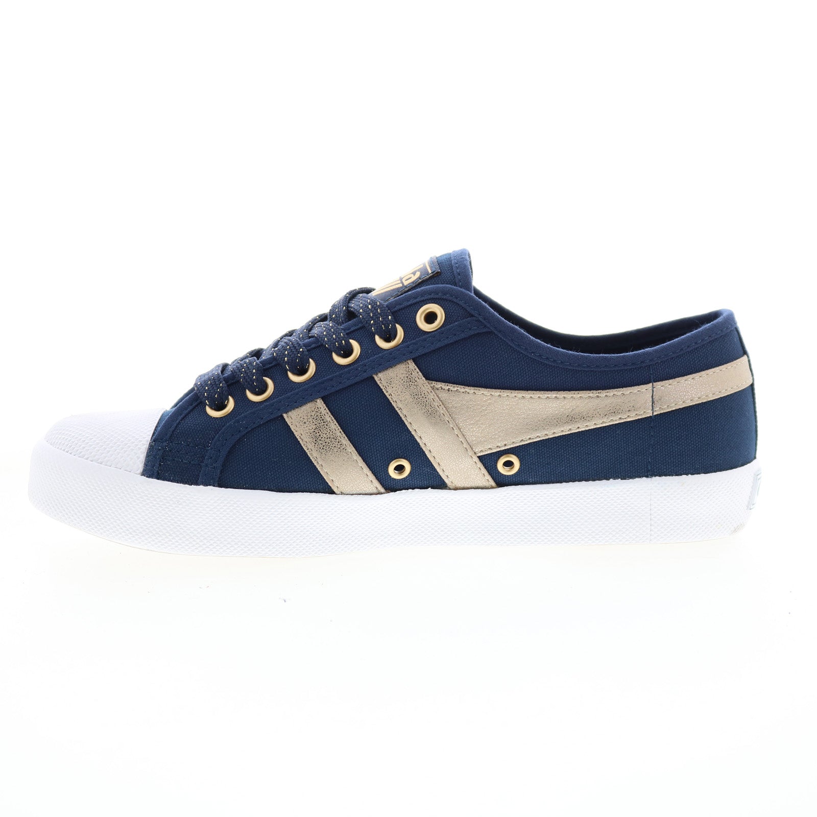 Gola Coaster CLA561 Womens Blue Canvas Lace Up Lifestyle Sneakers Shoes