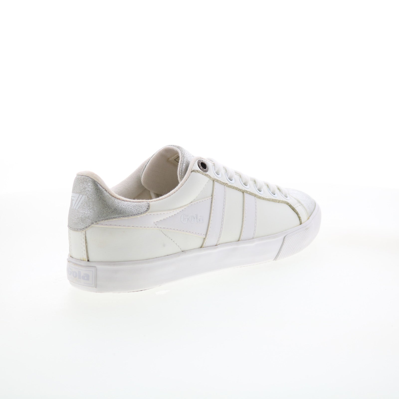 Gola Orchid CLA668 Womens White Leather Lace Up Lifestyle Sneakers Shoes