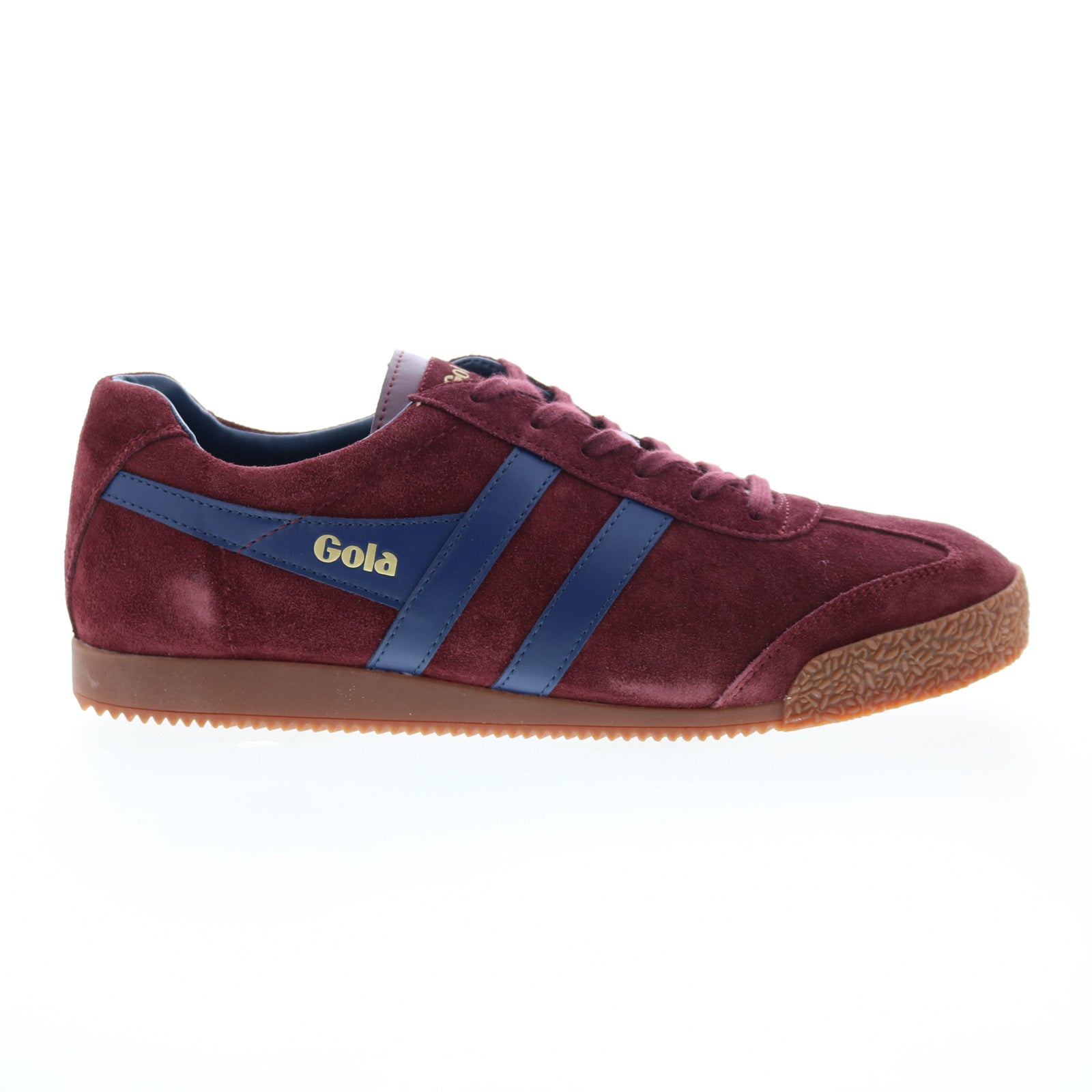 Gola Harrier Suede CMA192 Mens Burgundy Suede Lifestyle Sneakers Shoes