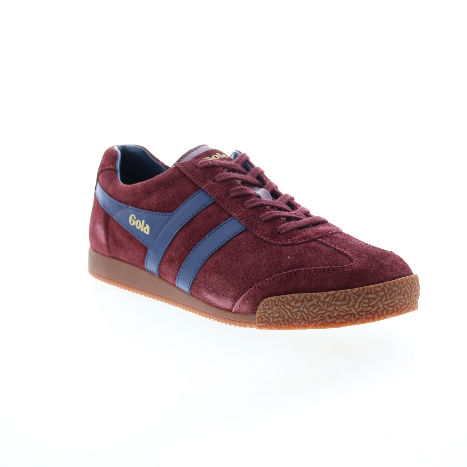 Gola Harrier Suede CMA192 Mens Burgundy Suede Lifestyle Sneakers Shoes